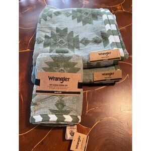 Wrangler Clayton Green 2 Bath Towels 2 pc Hand Towel Set